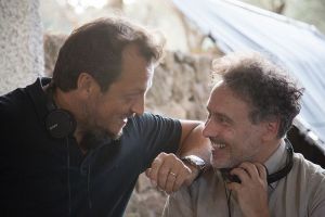 Paolo Costella sul set con Gabriele Muccino