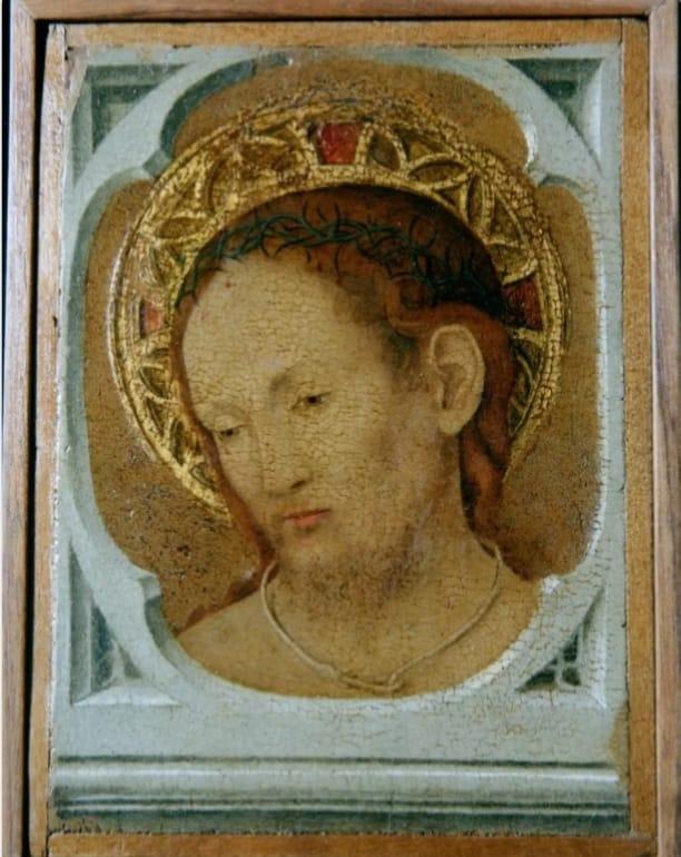 Tavola bifronte, verso, Cristo in Pietà (1465-1470, tempera su tavola, 16 x 11,9 cm)